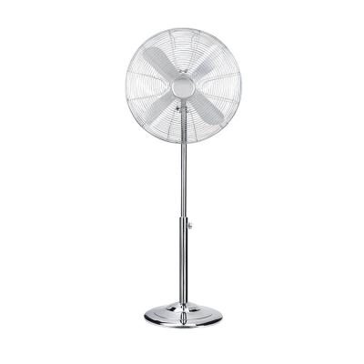 China Exterior Chrome Plated 16 Inch Antique Metal Stand Fan Pedestal Standing Fan for sale