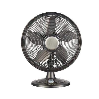 China Household 12 Inch Metal Rechargeable Summer Table Fan Vintage Cool Car Battery for sale