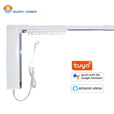 China Minimalist Alexa&Google Home Tuya Controlled Motorized Auto Electric WiFi Curtain Track Curtain Track Smart Home CM_DSTUYA_TRACK1.2N for sale