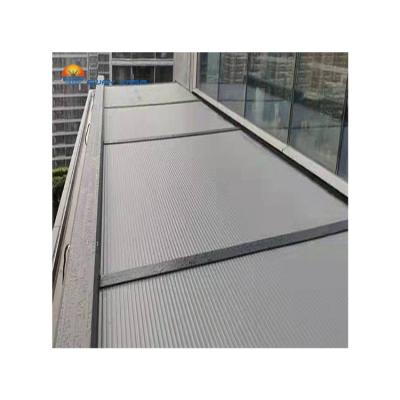 China Wholesale Aluminum Alloy Full Temp Stop Motor Tent Aluminum Alloy Metal Slat Shade Double for Glass Roof FTS_Awning_Metal for sale