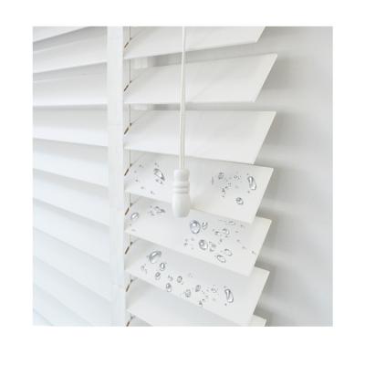 China 2 Inch White Faux Wood Slat Venetian Shade Windows PVC Wood Faux Blinds Blind FWB_YH for sale