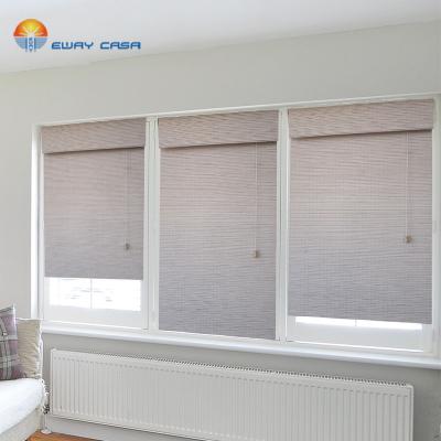 China Liner Slats Eco - Friendly Blackout Bamboo Blind Roman Style Bamboo Shades Natural Made Shutter With Valance No.BB_FS for sale