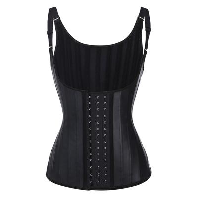 China 25 Antibacterial Bone Vest Latex Corset Waist Trainer Women Hot Body Shaper Waist Trainer Weight Loss Steel Body Shapers for sale