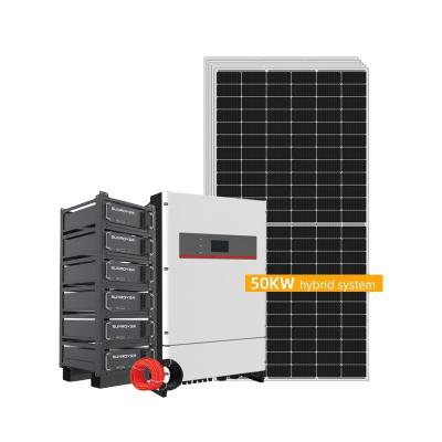 China Home Solar Power System 10KW 15KW 20KW 25KW 30KW 50KW Home Solar System Off Grid Hybrid Solar Power System for sale