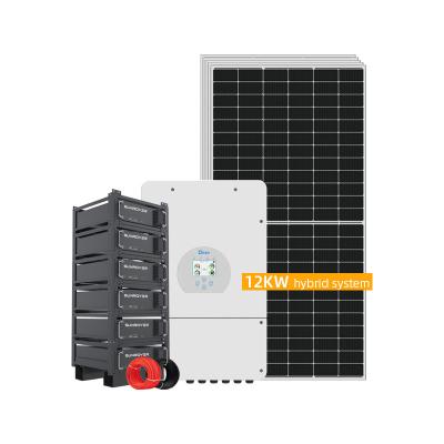 China Home Smart Hybrid Photovoltaic Home Off Grid Systems 5Kwh 10Kwh 15Kwh 20Kwh 25Kwh 30Kwh Home Solar System Solar Power Kit for sale