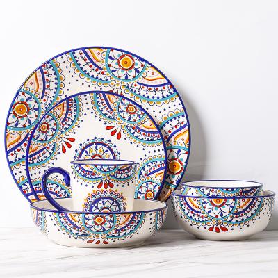 China Household Disposable Ceramic Western Dish Combination Dish Dish Bowl Set Handsome Fruit Deep for sale