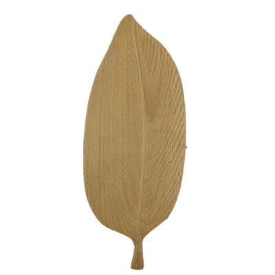 China Viable Creative Fruit Leaf-Shaped Dish Tray Snack Dessert Dish Whole Wooden Tableware Set for sale