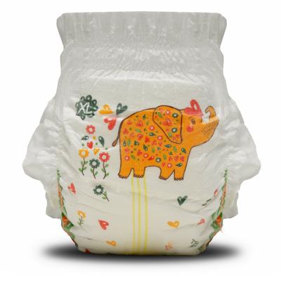 China Korea Printed Hygienic Diapers Baby Diaper Pants Baby Disposable Dry Pants Diapers for sale