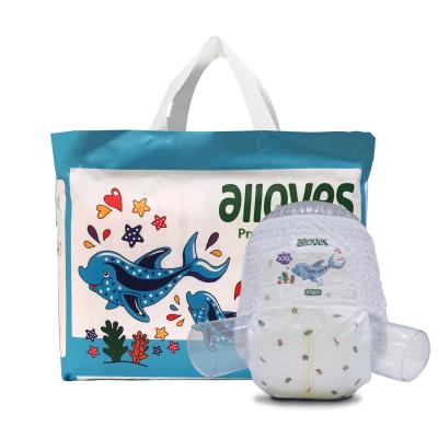 China Top Quality Printed Disposable Baby Diaper Pants Cheapest Korean Diaper Pants New for sale