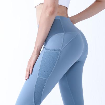 China Dalesell Power Cable 7/8 Length Breathable Gaiters Womens High Waisted Yoga Pants With Pockets for sale