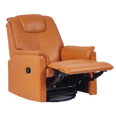 China 2021 Orange living room sofa single seat sofa functional extendable American style recliner sofa for sale