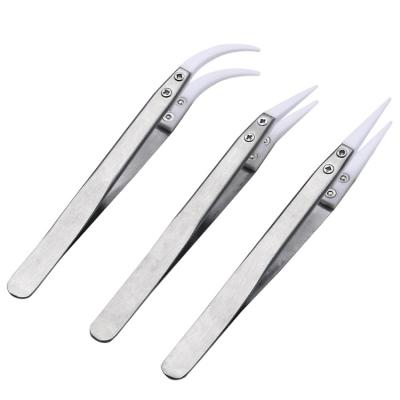 China Factory high quality stainless steel precision ceramic tweezers for mobile phone electric motherboard for sale