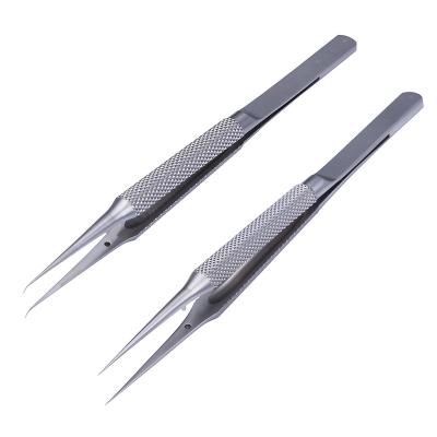 China High Quality High Rated 0.15mm Precision Straight Curved Stainless Steel Eyelash Extension Tweezers for sale