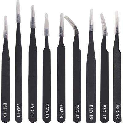 China Non ESD Rated Anti Static Eyelash Private Label Straight Curved Thin Repair Tool for Diamond Electric Components for sale