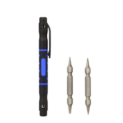 China High Hardness Factory Double-end Bit Flat Type Pentalobe Phillips Tri Wing Pocket Pen Magnetic Screwdriver For iPhone for sale