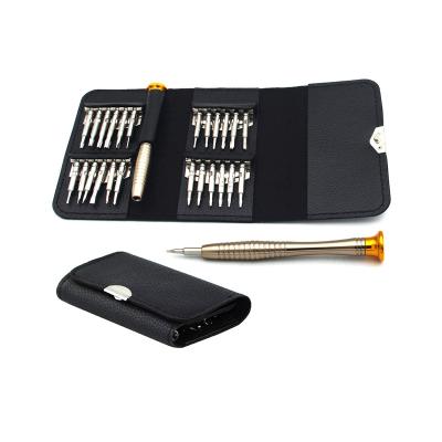 China Multi-used 25 in 1 PC Mini Screwdriver Set Repair Tool Handheld Mobile Phone Camera Laptop Key Screwdriver Set for PC Eyeglass for sale