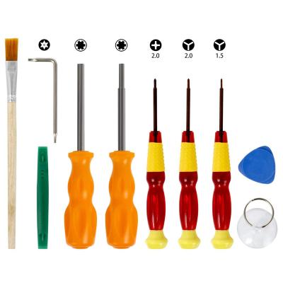 China Multi-used 10 Head Screwdriver in 1 Set Safety Bit Set Tri Wing Screwdriver Repair Tool Kit for for Nintendo Switch/Joycon 3Ds for sale