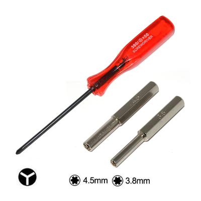 China Multi-Used Master Screwdriver 3 in 1 Tri Tool Kit For Nintendo Switch Joycon 3Ds Repair 3.8mm 4.5mm Wing Security Screwdriver Bit Sets à venda