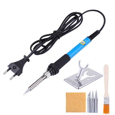 中国 60W 220V Temperature Electric Soldering Iron Adjustable Solder Tips Brush Repair Kit Adjustable Tool Kit 販売のため