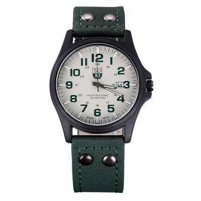 China 2019 Day/Date Army Style Quartz Wrist Watch Men's Military Quartz Wristwatches for sale