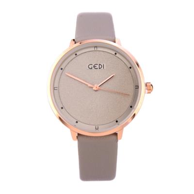 China Modern Lady Watch For Promotion Of New Fashion PU\band Dress Fashion Luxury Popular Gedi Watch for sale