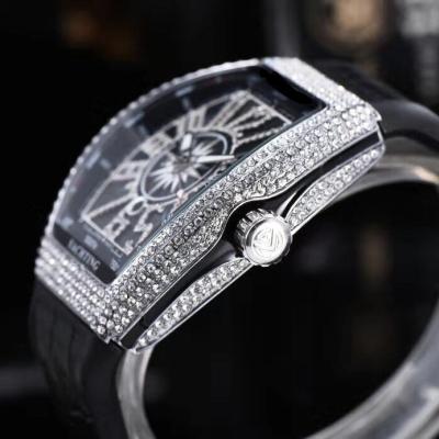 China FM Gems Watch Diamond Iced Out Hip Hop Chronograph Low MOQ Watch for sale