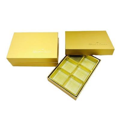 China Recycled Materials Manufacturer Custom Design Logo Attractive Packaging Wedding Invitation  China Golden Cardboard Chocolate Packaging Box for sale