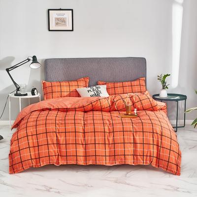 China Striped Geometric Duvet Cover Pillowcase Blanket Plaid Pattern Sheet Comforter Cover Bedding Set for sale