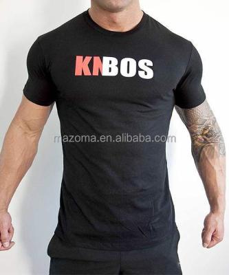 China Breathable Bodybuilding Mens Workout Fitness Gym Short T-Shirt for sale