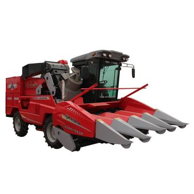 China Maize 4 Rows Maize Harvester Corn Combine Harvester With Peeling And Cutting System Combine Harvester For Wheat Cob for sale