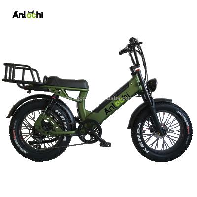 China Aluminum alloy ANLOCHI 20 inch lithium battery 48V 250W two tire fat hidden cargo bike delivery electric ebike for adult for sale