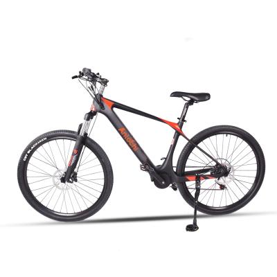 China Hot sale 27.5inch Anlochi carbon fiber ebike carbon bike electric mountain bike mid motor drive electric mountain bike for sale