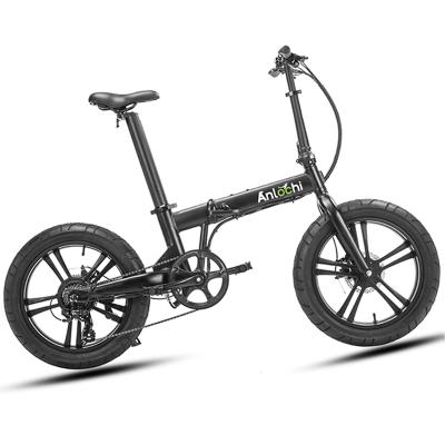 China Best Price Frame ANLOCHI Electric Folding Bike 20 Inch 36v 350w Electric Bike Alloy Folded Tire Cheap Fat Bike for sale