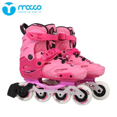 China Freestyle Top Level Detachable Wheels 4-10 Years Old Professional Dadjustable Inline Slalom Skates 4 To 3 Wheels Kids Adult Teens for sale