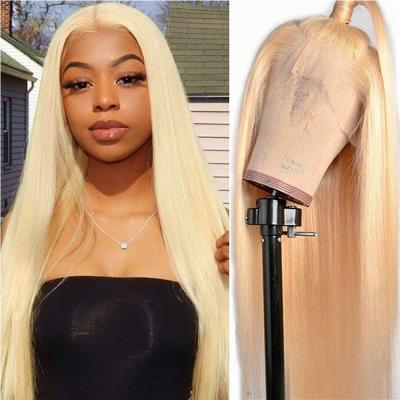 China Indian Blonde 613 Wigs Remy Silk Straight Human Hair Hair Aliexpress Sale 613 Original Pure Natural Full Lace Wig for sale