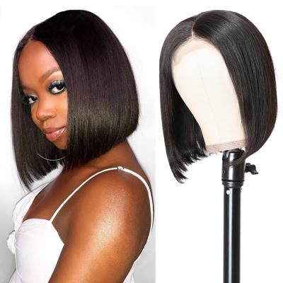 China Baby Short Bob Lace Front Wigs With Hair 12A 150 Density 100% Virgin Original Pure Natural Brazilian Remy Human Hair Part Cheap T for sale