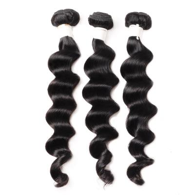 China None Virgin Remy Hair Wholesale Prices, Shedding and Tangle.Soft Virgin 3 Bundles Brazilian Loose Deep Hair Weave for sale