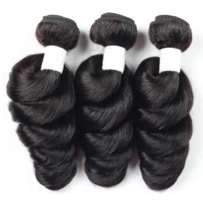 China No Shedding and Tangle.Soft Free Sample Sellers Extension Hair Weave Bundles,Indian Raw Unprocessed Crochet Braid Hair Loose Wave Bundle for sale