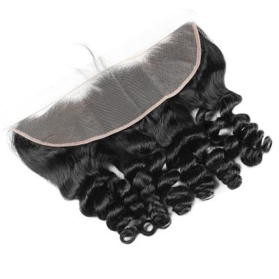 China Pure Original Natural Brazilian Hair A Parting Plucked Hair 13x4 Lace Frontal Closure Wigs For Black Women for sale