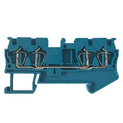 China PA66 ST2.5 Din Rail Electrical Embedding Connector Feed Through Spring Terminal Blocks for sale