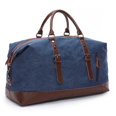 China Durable Custom Vintage Canvas Leather Mens Weekender Bag Durable for sale