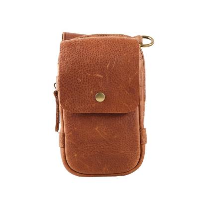 China High Quality/Strong Stitching/CHANGRONG Multifunctional Custom Genuine Leather Belt Bag Phone Holder for sale