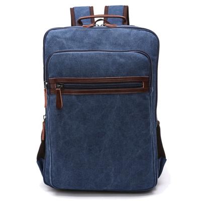 China Waterproof Custom Mens Travel Vintage Large Capacity Leather Canvas Backpack for sale