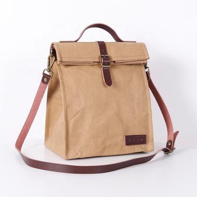 China Reusable Waterproof Custom Eco-Friendly Goods Washable Brown Paper Lunch Bag for sale