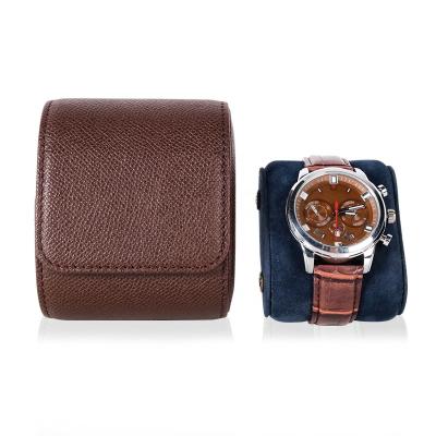 China CHANGRONG Travel Vintage Top Grain Portable Custom Genuine Leather Luxury Watch Case for sale