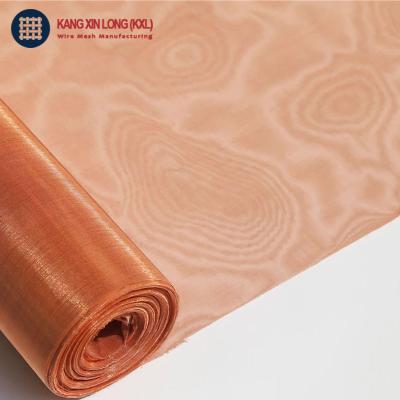 China Plain Weave Twill Weave Mesh Screen Ultra Fine Pure Copper Copper Wire Mesh Screen for sale