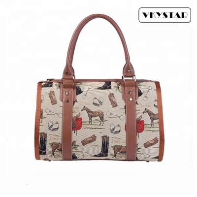 China Custom ECO Brand Moisture Proof Ladies Business Travel Totes Handbags Women Bags For Meeting Or Party for sale