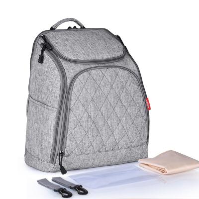 China Best Designer 600d Multifunctional Durable Melange Fabric Nappy Bag Mum Diaper Backpack for sale