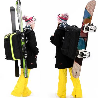 China 600D PU Waterproof Multifunctional Waterproof Ski Backpack For Ski Board and Boots for sale