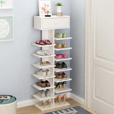 China Customization Multilayer Wooden Shoe Rack Cabinet Modern Wooden Shelves Shoe Racks Online Design For Store for sale